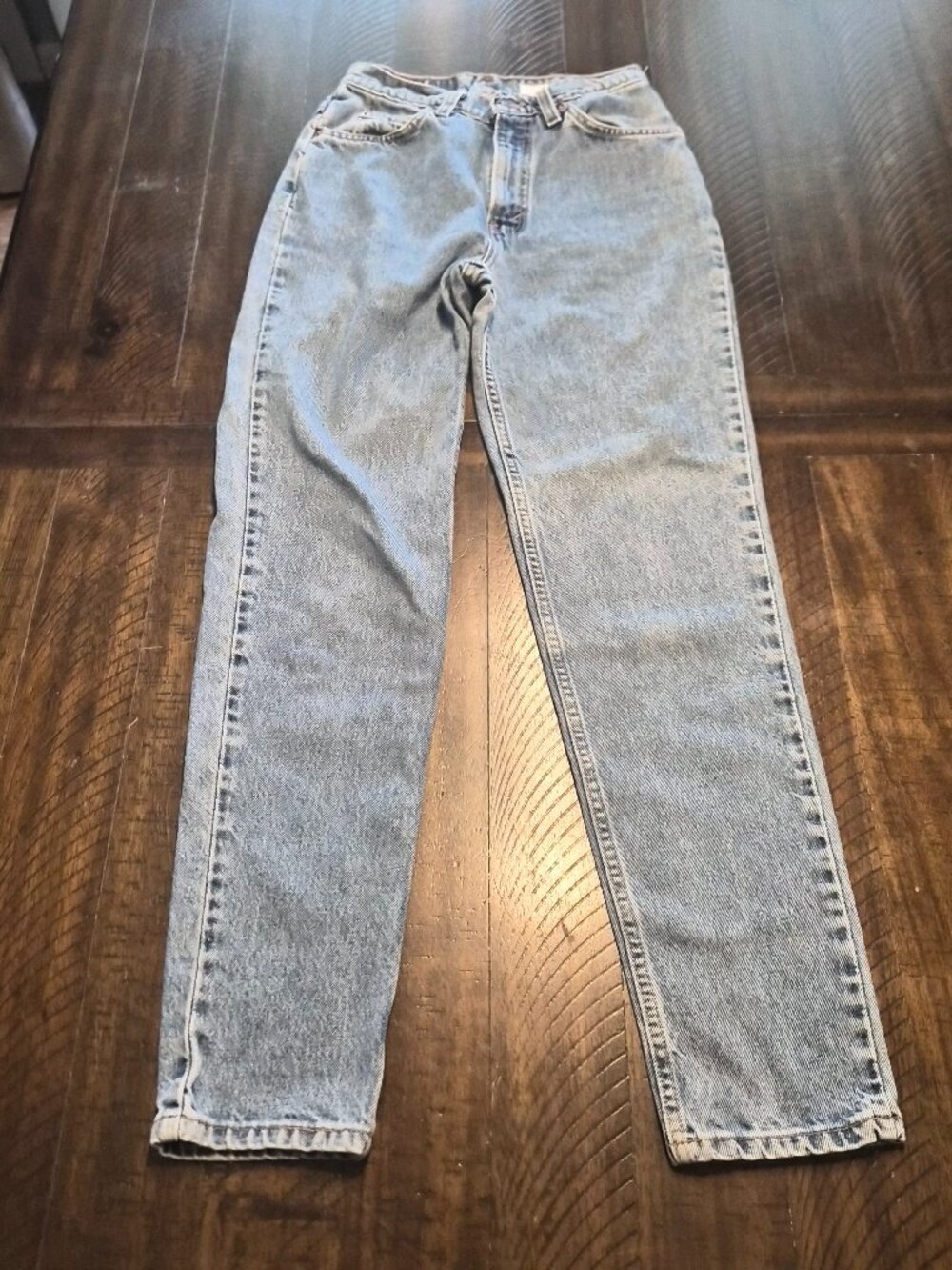 Vintage Levis 912 Orange Tab Jeans Womens 7 Blue Slim Taper High Rise 90s G696